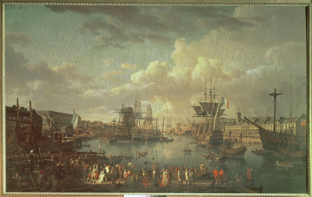 Veduta del Porto di Brest da Jean Francois Hue