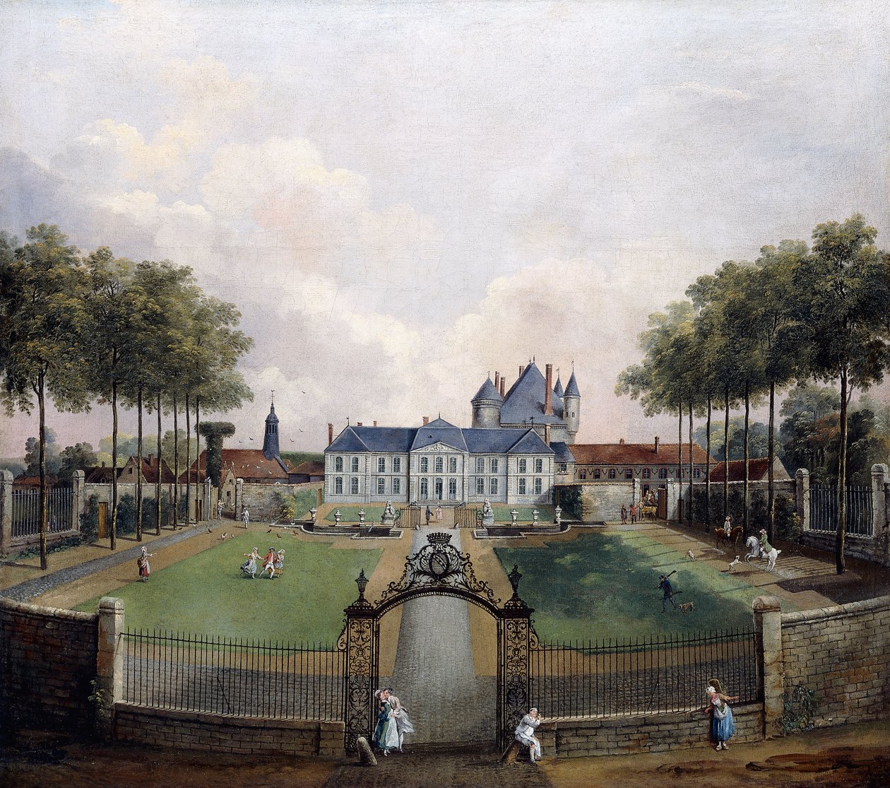 Vedute del castello di Mousseaux e dei suoi giardini da Jean Francois Hue