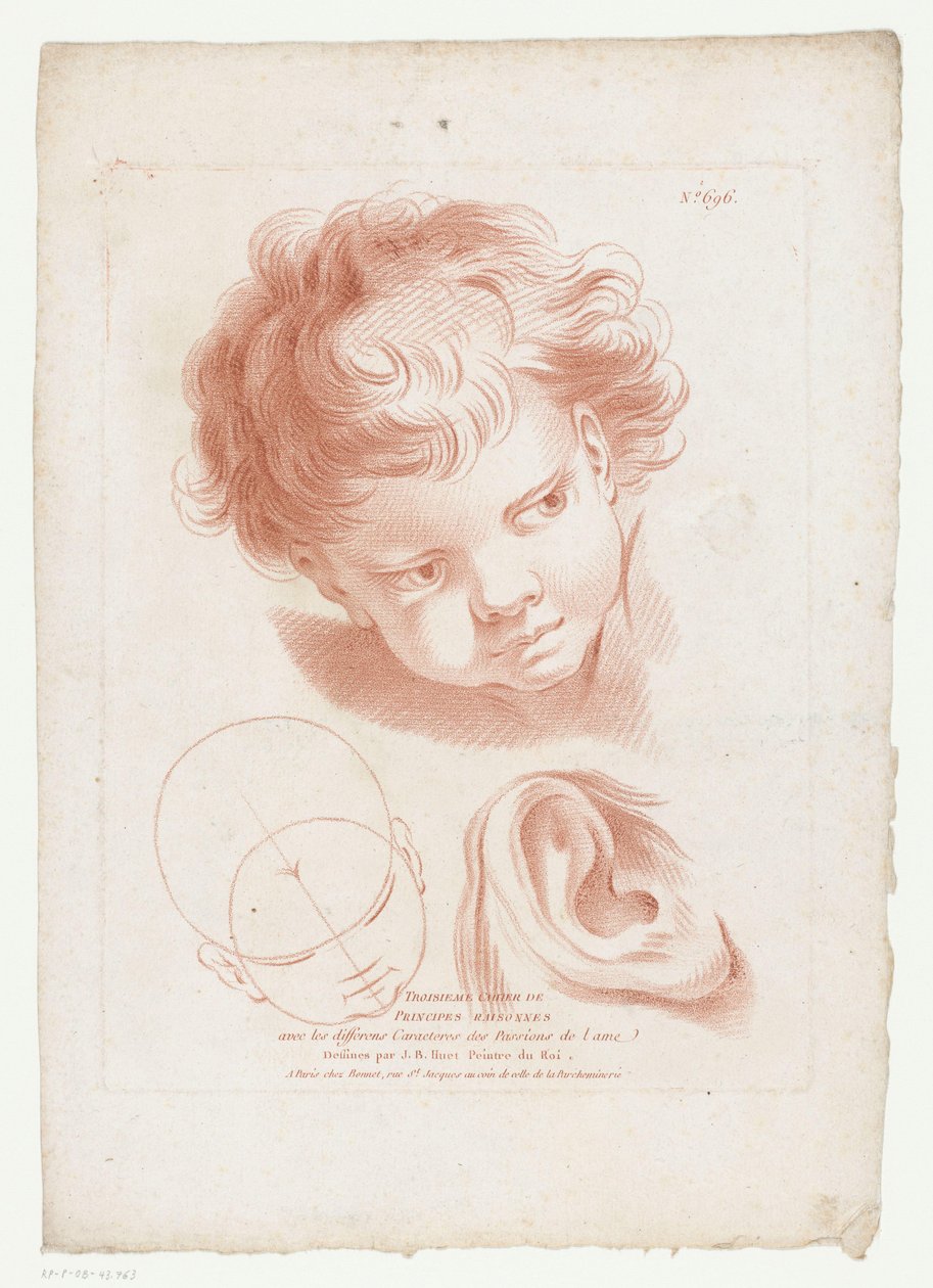 Testa e orecchio di un bambino da Jean Francois Janinet