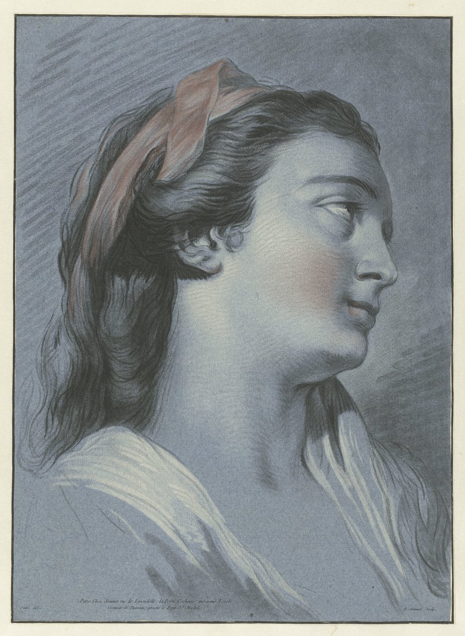 Testa di una giovane donna da Jean-Francois Janinet