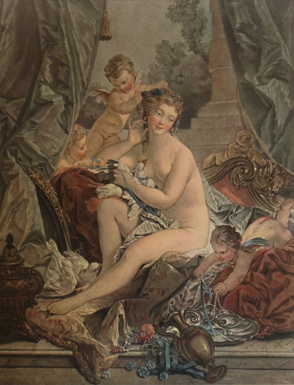 La toilette di Venere, Venere che fa il bagno, 1783, 1913 da Jean Francois Janinet