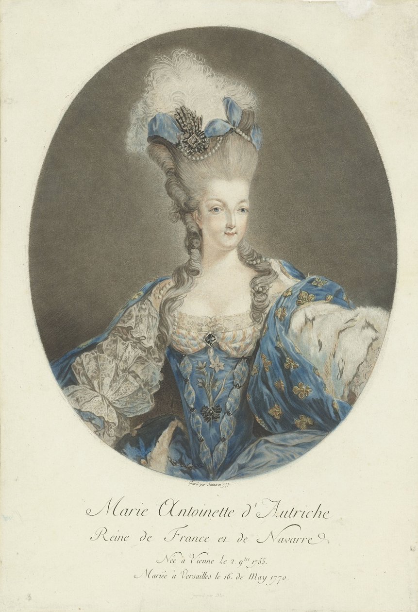 Ritratto di Maria Antonietta da Jean Francois Janinet
