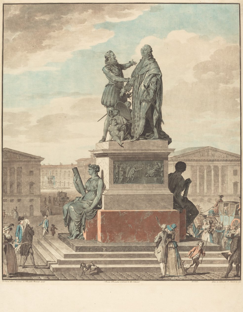 Progetto di un monumento da erigere per il re, 1790 da Jean Francois Janinet
