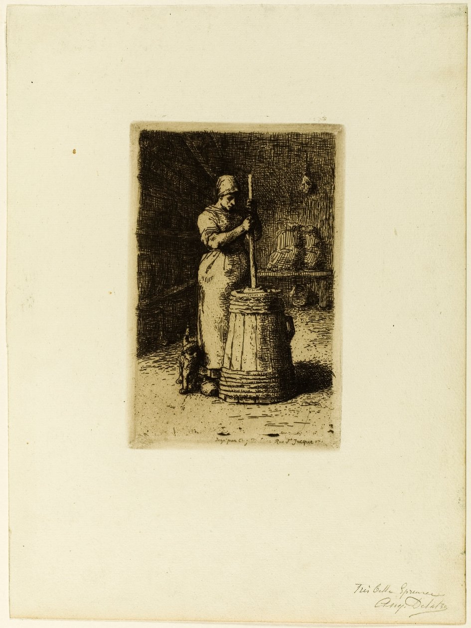 Una Donna che Zangola da Jean Francois Millet