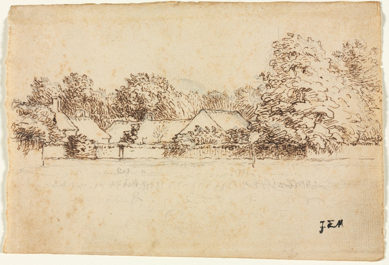 Cottage, 1870-1871 da Jean Francois Millet
