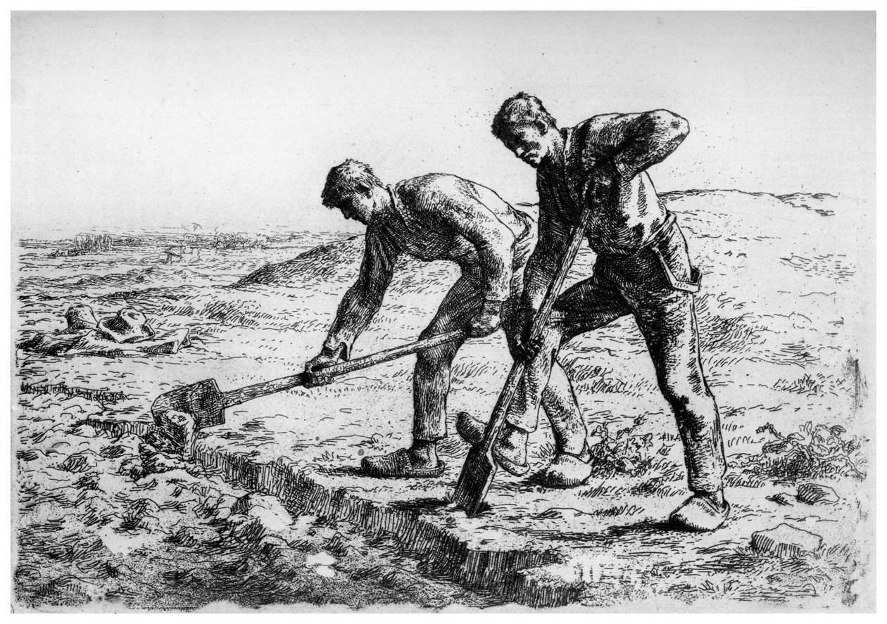 Scavatori, c1835-1875 1924 da Jean Francois Millet