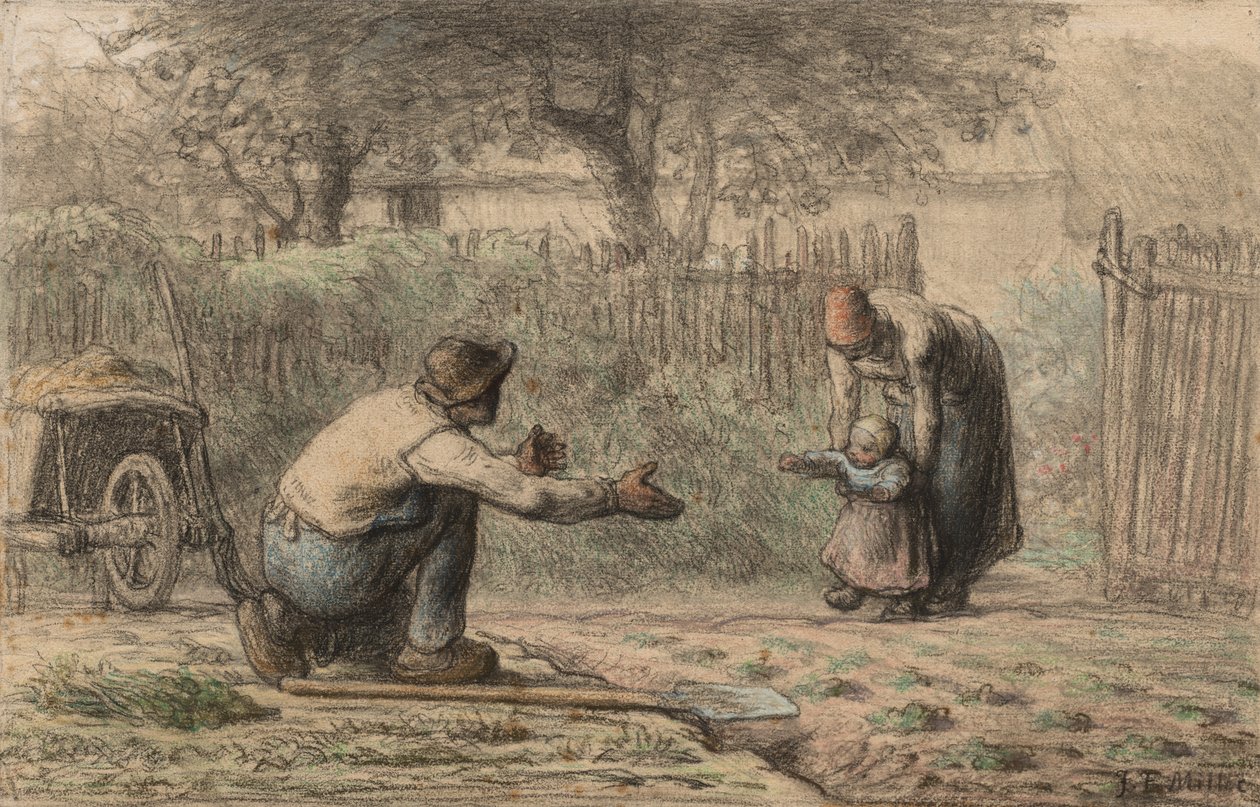 Primi Passi, c. 1858-1866 da Jean Francois Millet