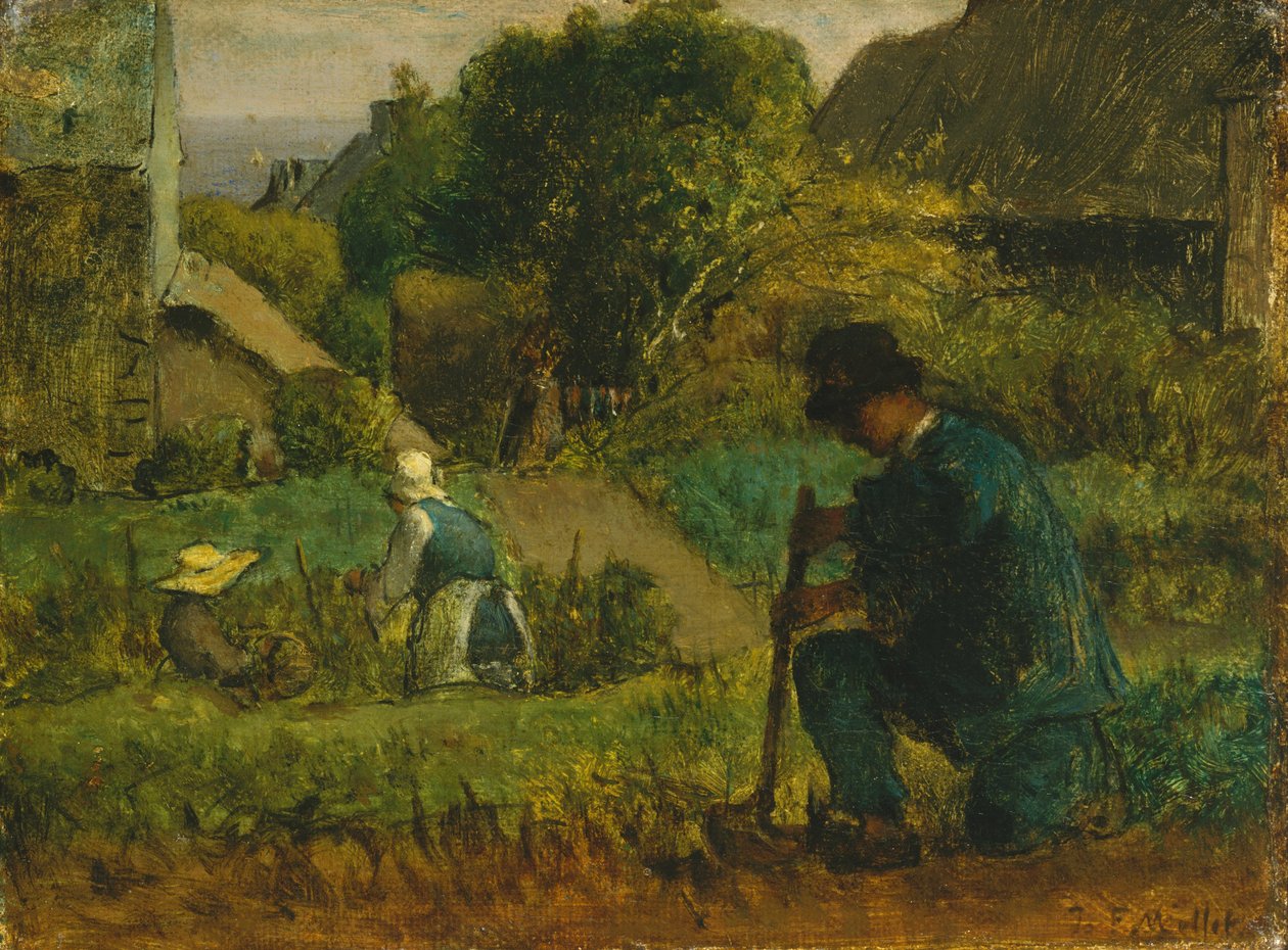 Scena di giardino, 1854 da Jean Francois Millet