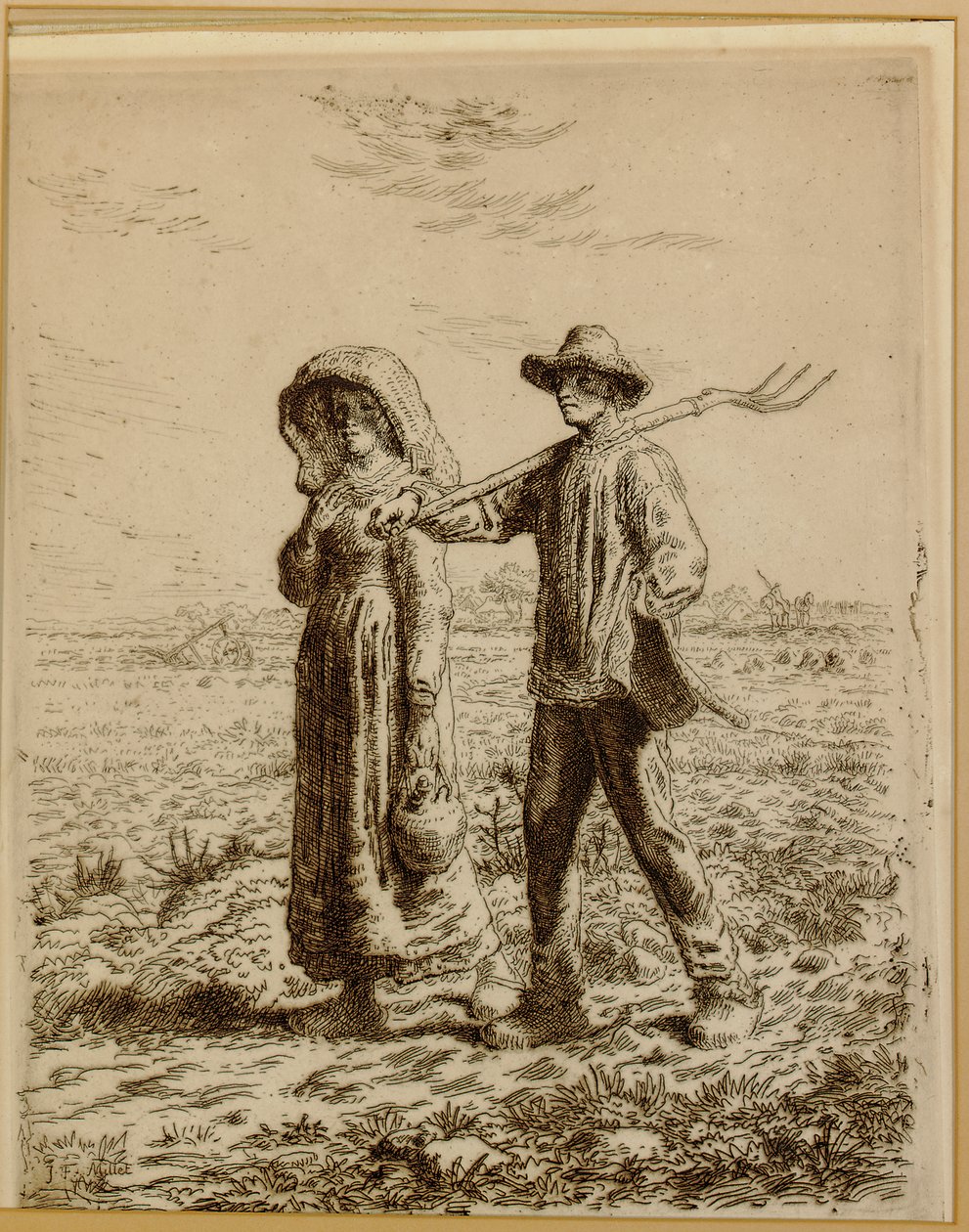 Andando al lavoro, 1863 da Jean Francois Millet