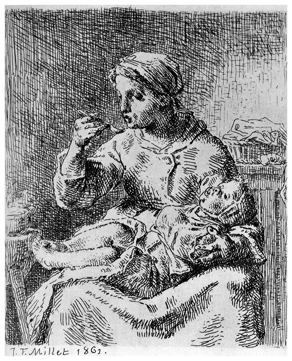 La Bouillie, 1861 1924 da Jean Francois Millet