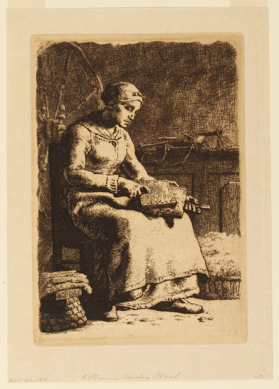 La cardatrice da Jean Francois Millet
