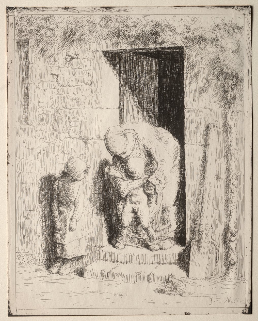 Precauzione materna da Jean-Francois Millet