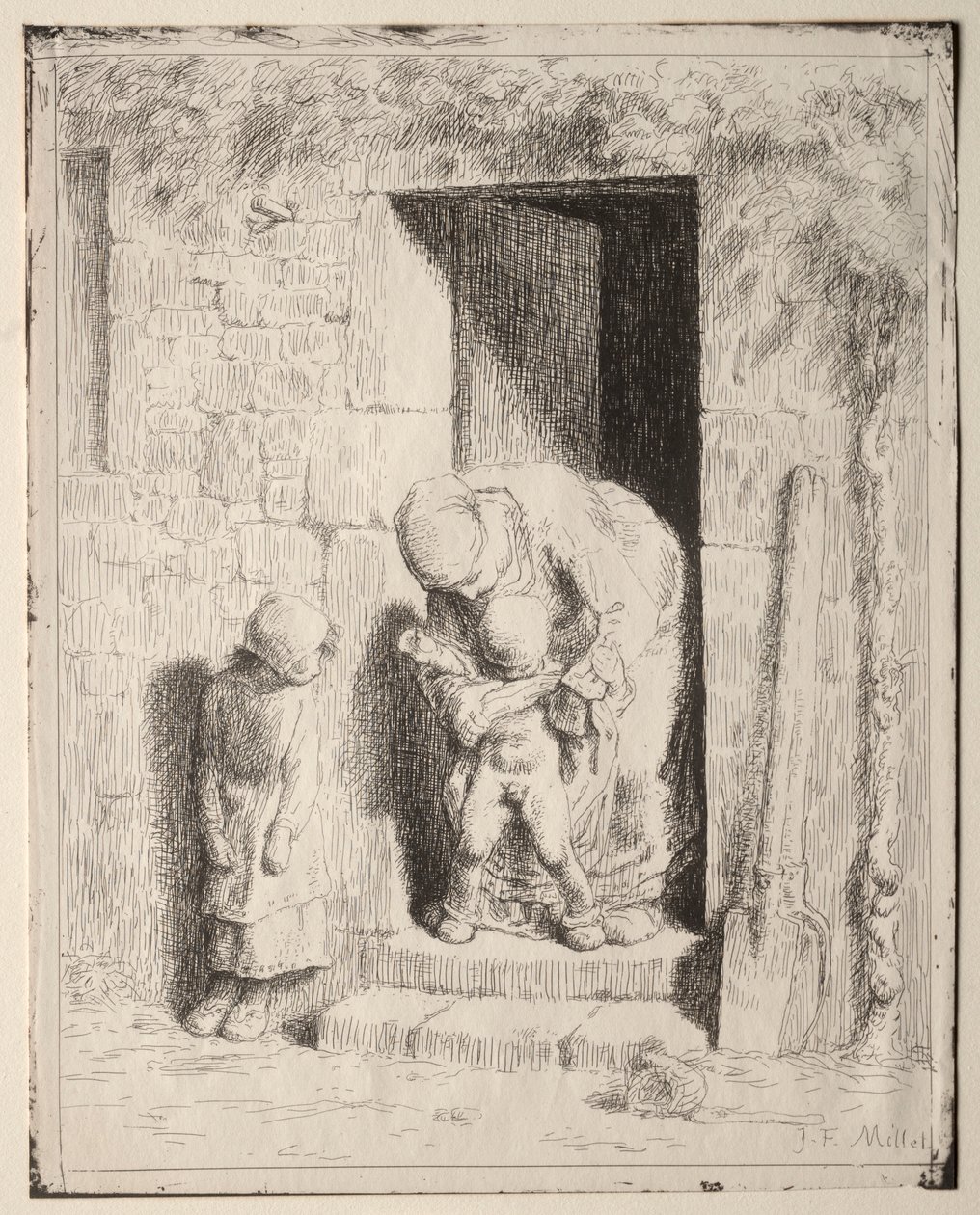 Precauzione materna da Jean-Francois Millet