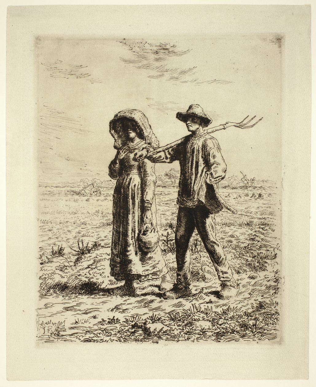 Contadini che Vanno al Lavoro da Jean Francois Millet