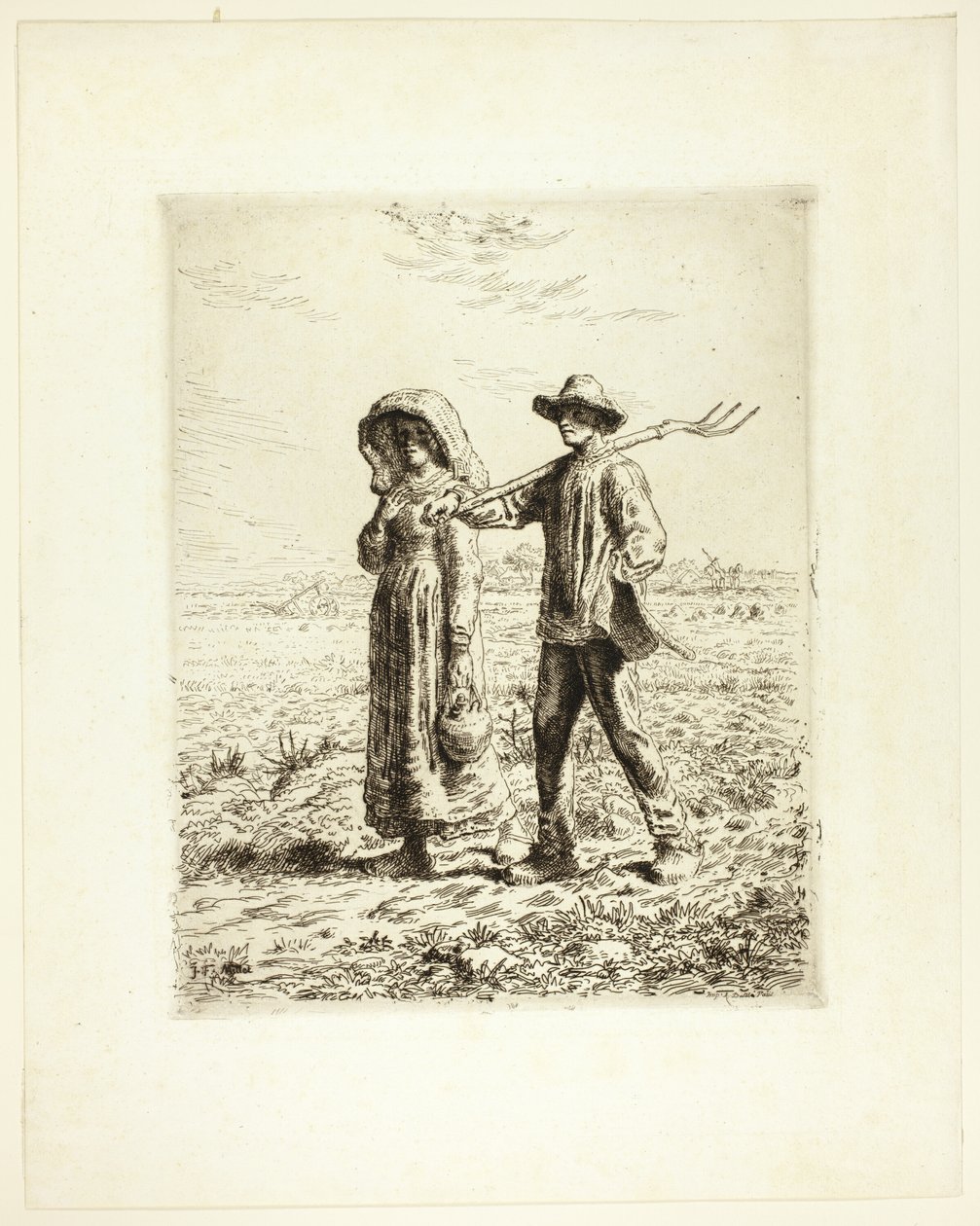 Contadini che vanno al lavoro da Jean Francois Millet