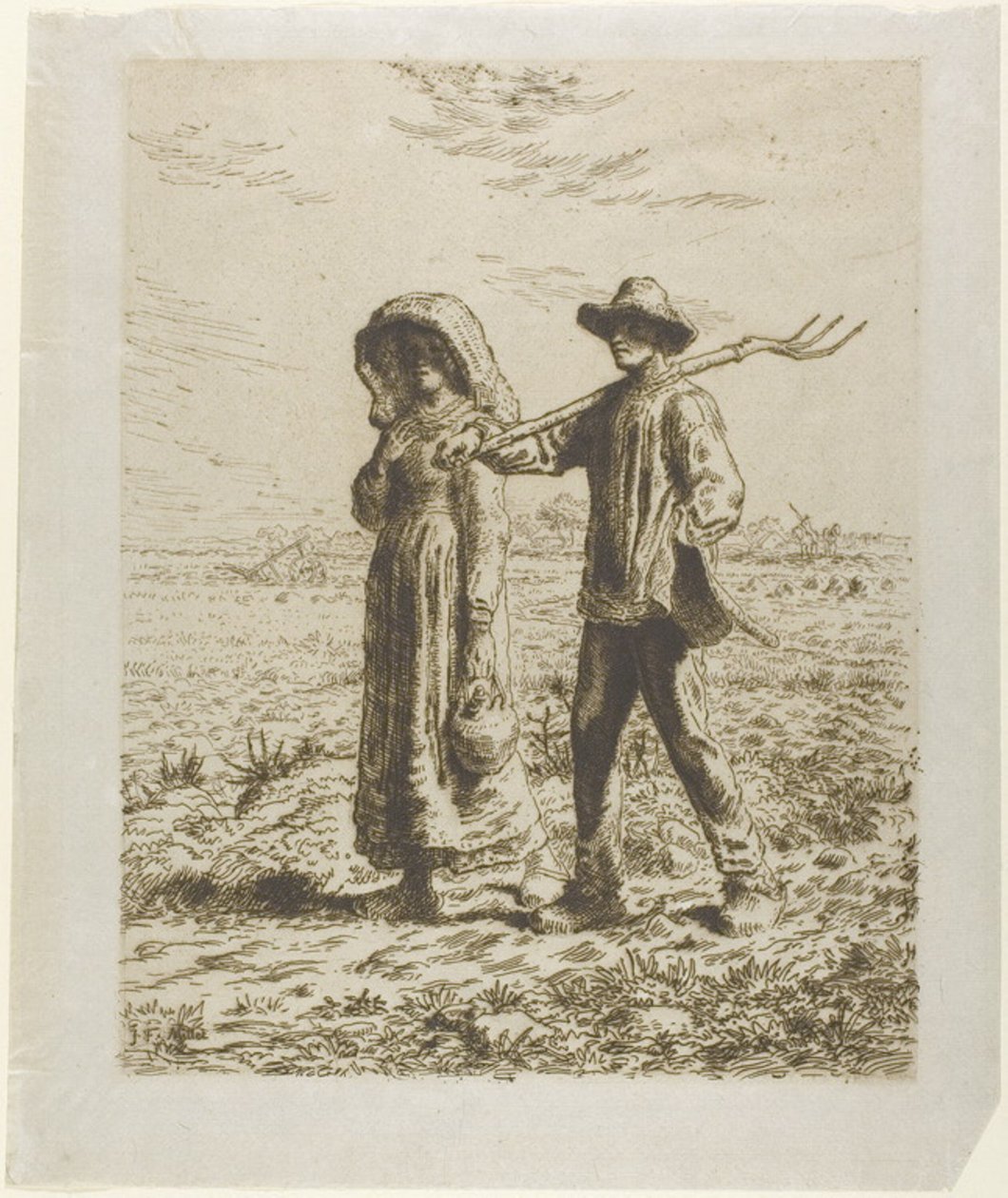 Contadini che Vanno al Lavoro da Jean Francois Millet