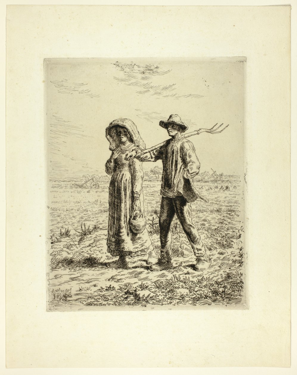 Contadini al lavoro da Jean Francois Millet
