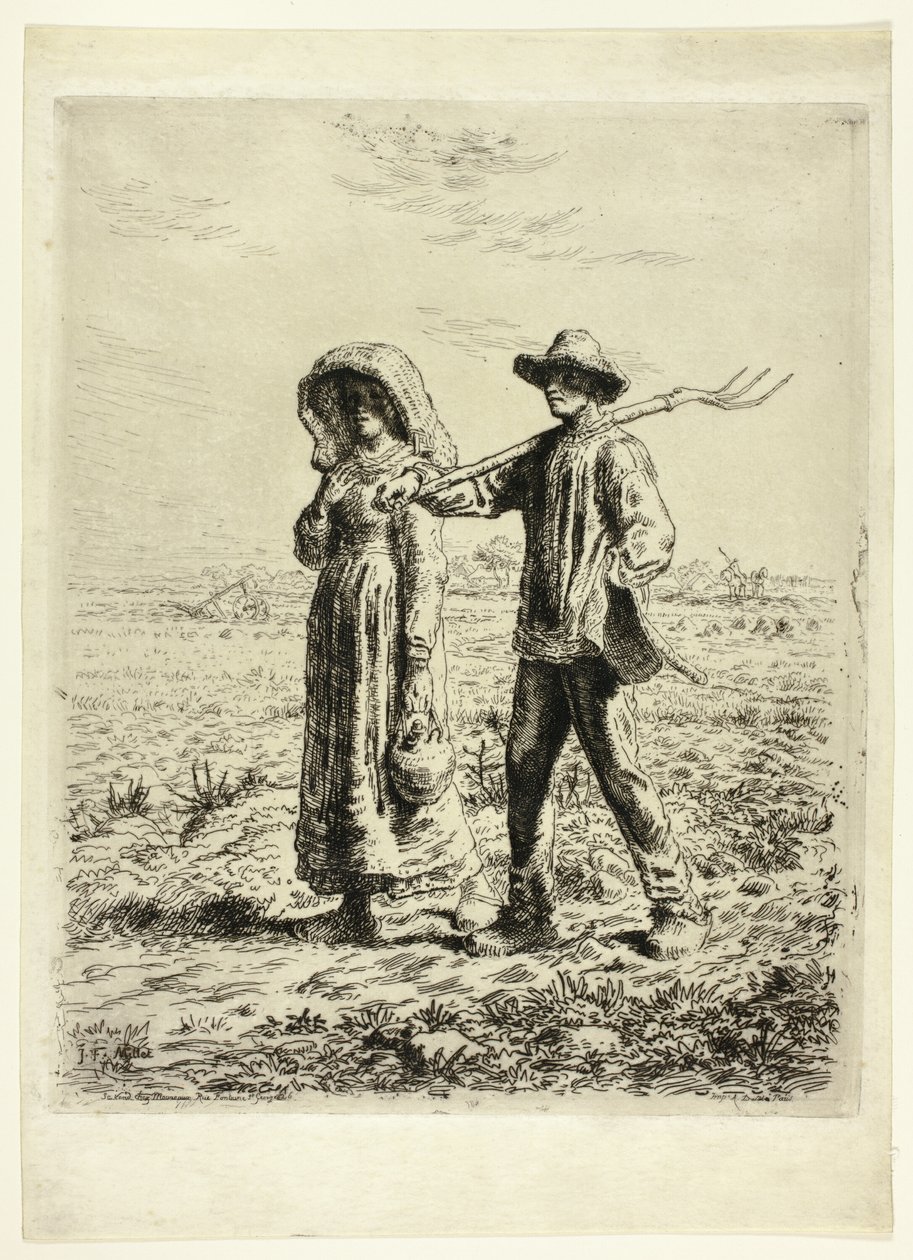 Contadini al lavoro da Jean Francois Millet