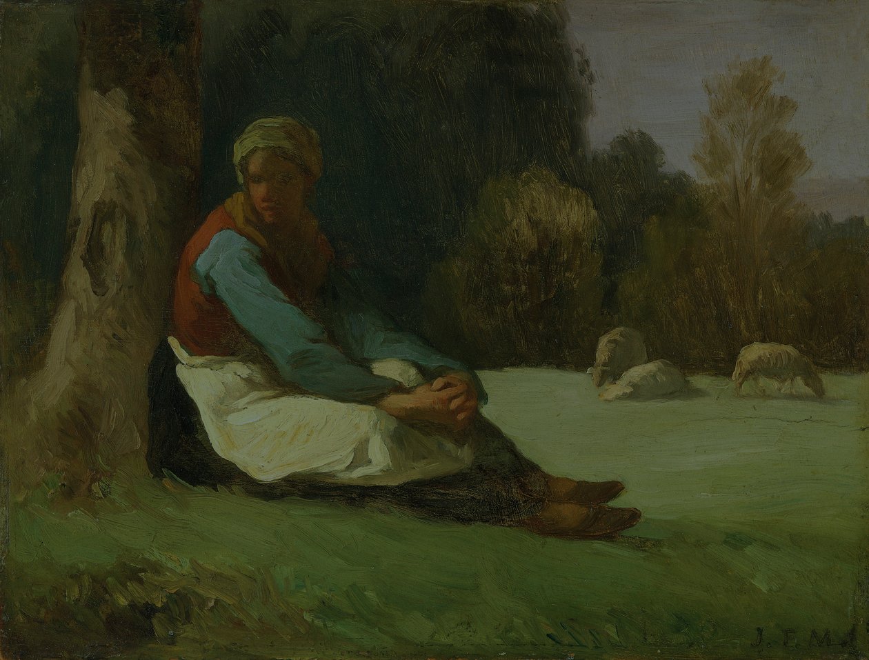 Pastorella Seduta da Jean Francois Millet