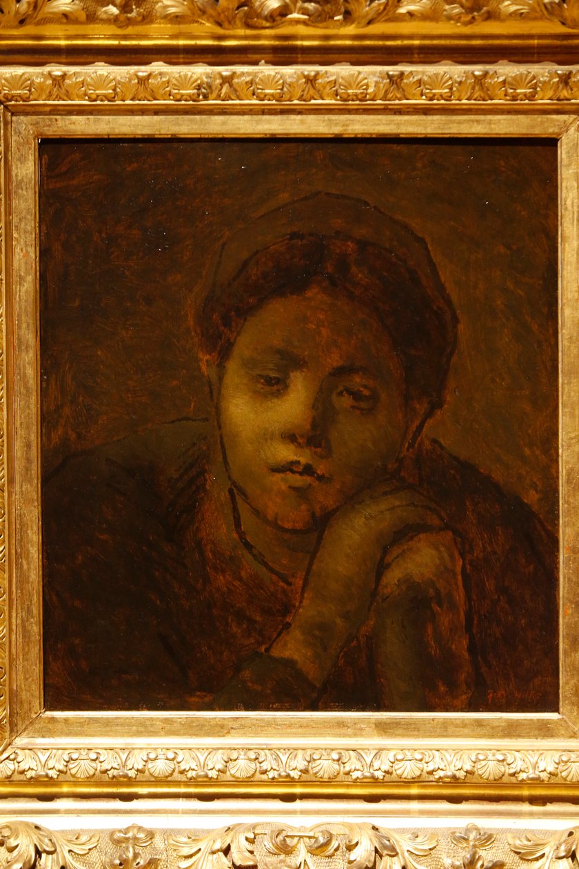 Pastore che riposa sul suo bastone, 1872 da Jean Francois Millet