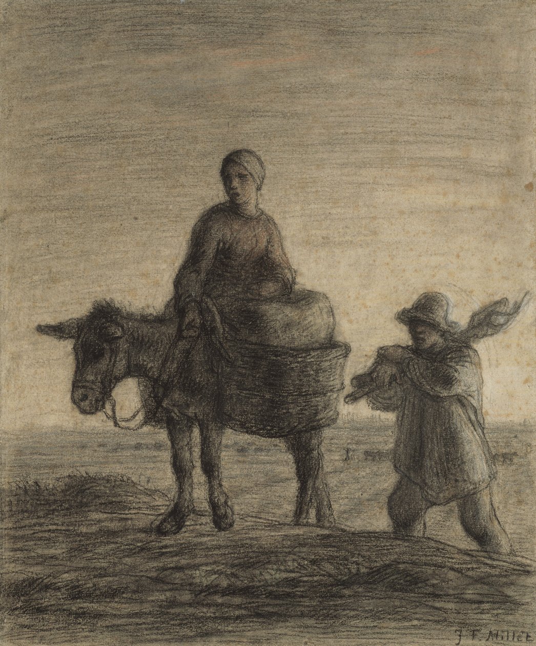 La partenza per il lavoro, 1857 da Jean Francois Millet