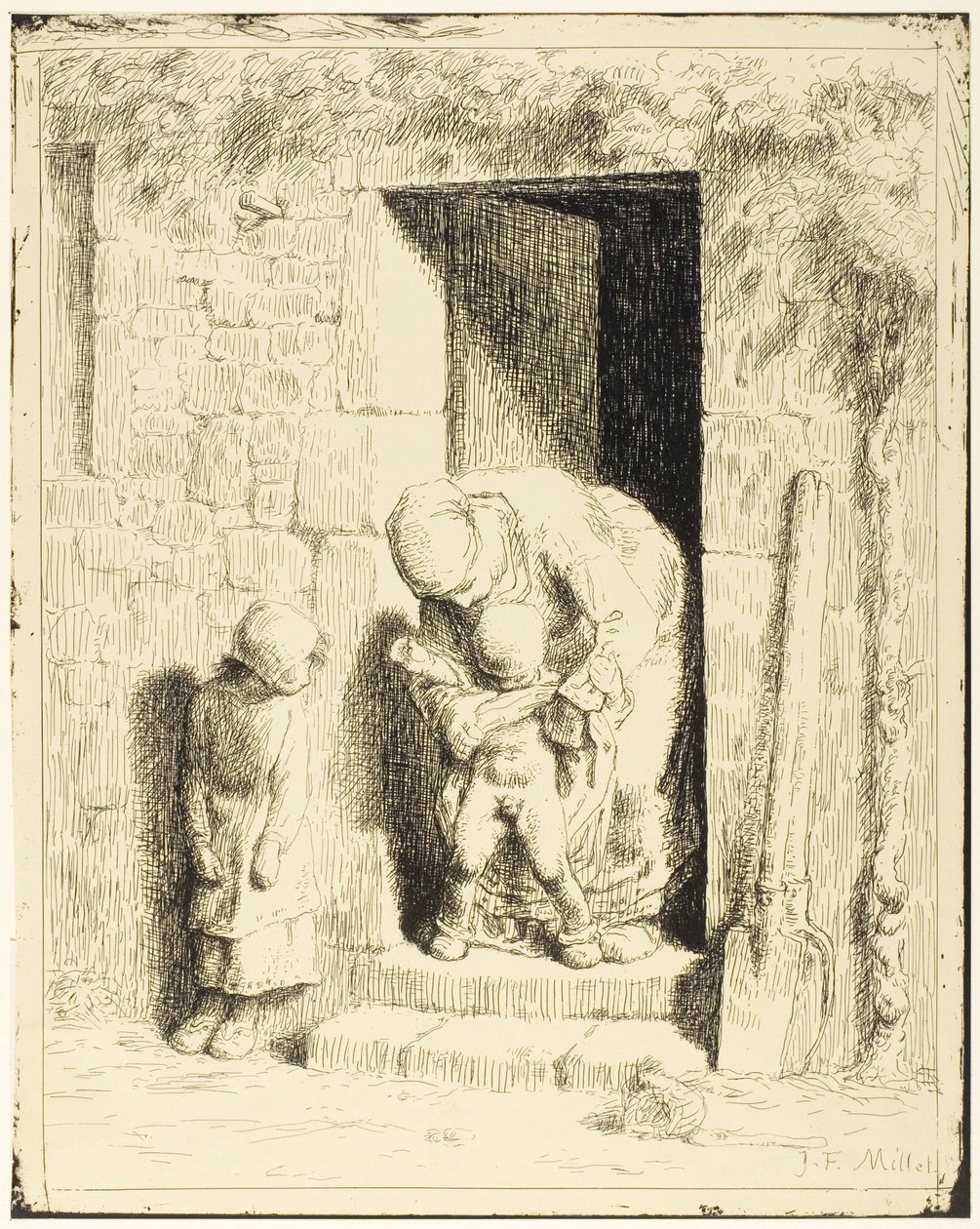 La precauzione materna da Jean Francois Millet