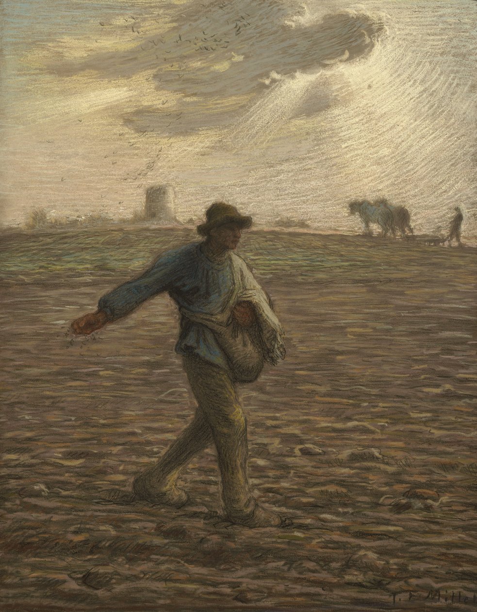 Il seminatore, c.1865 da Jean Francois Millet