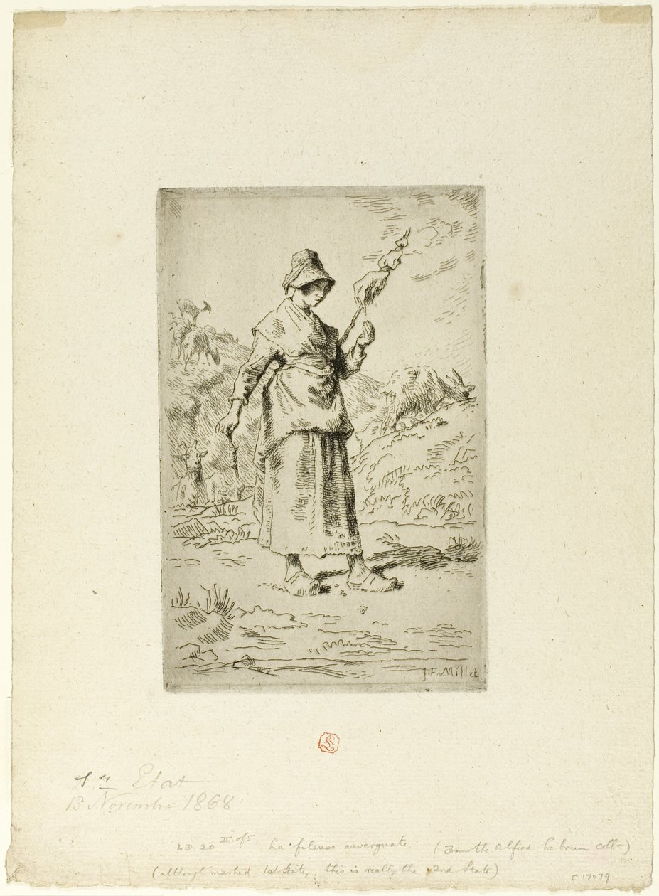 Il filatore da Jean Francois Millet