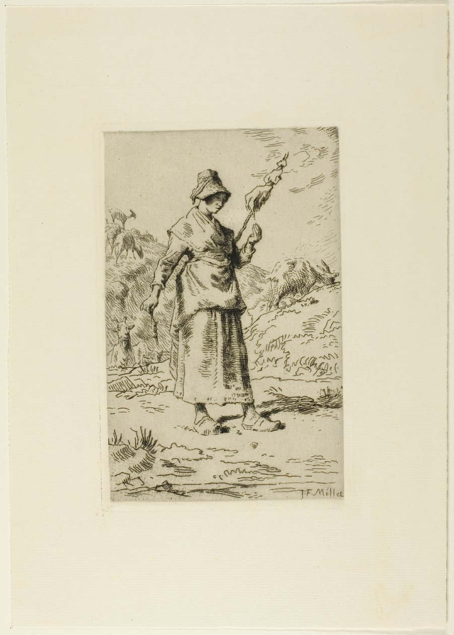 Il filatore da Jean Francois Millet