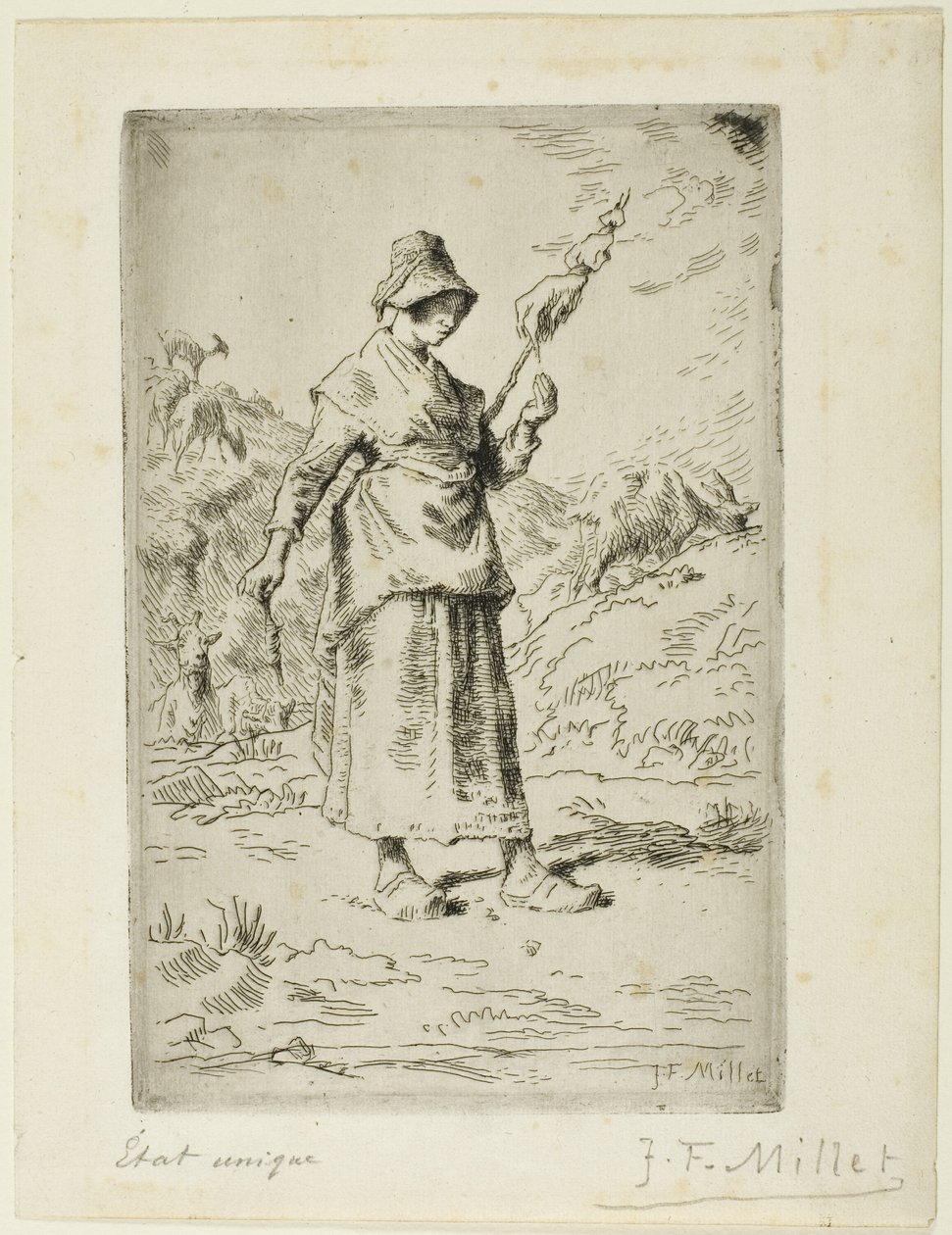 Il filatore da Jean Francois Millet