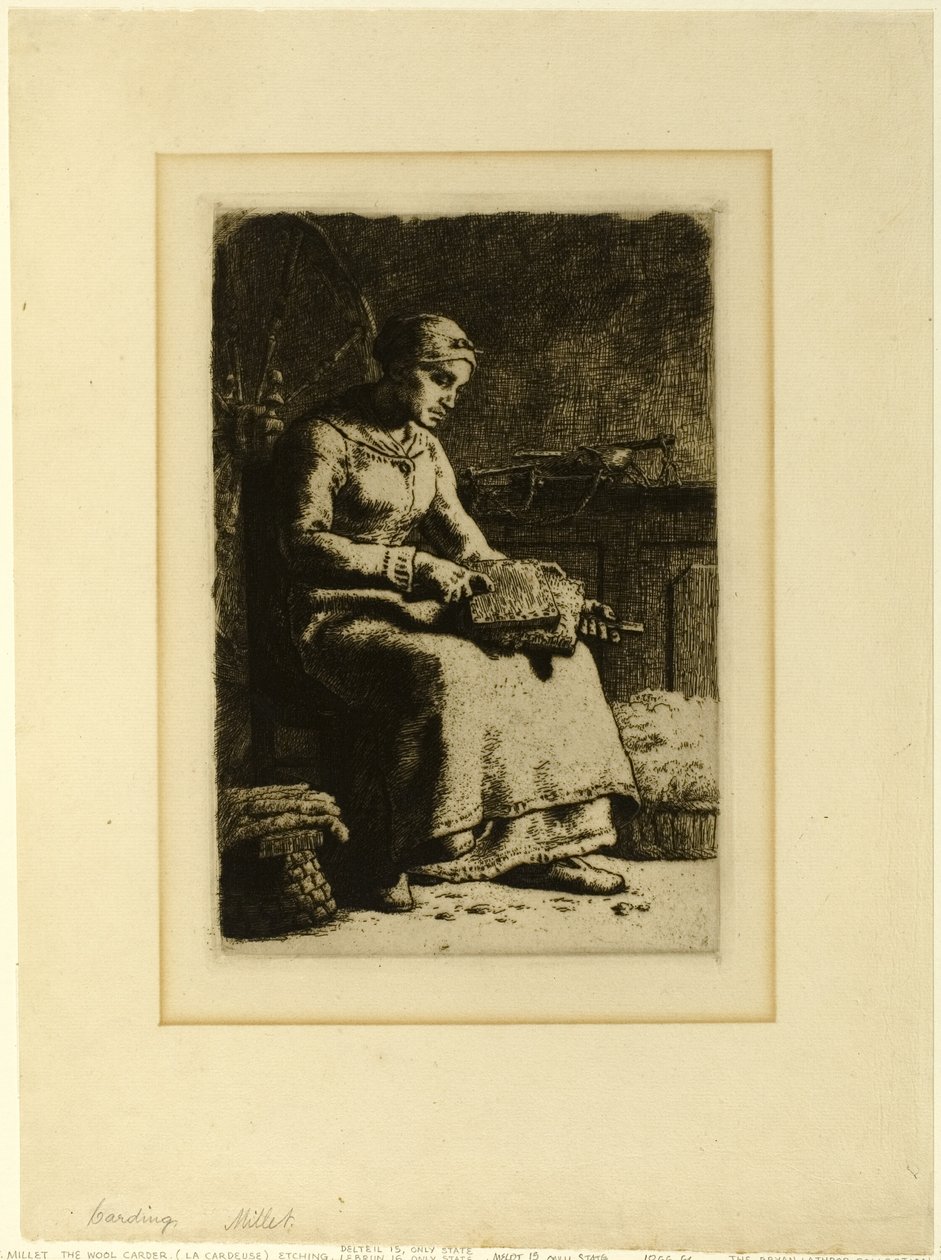 Il cardatore di lana da Jean Francois Millet