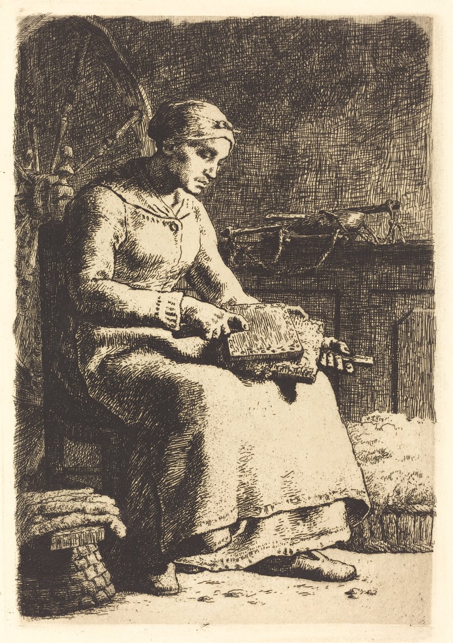 La cardatrice da Jean Francois Millet