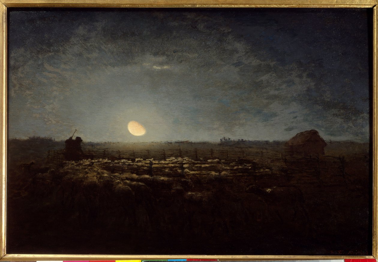 Il parco delle pecore, al chiaro di luna da Jean Francois Millet