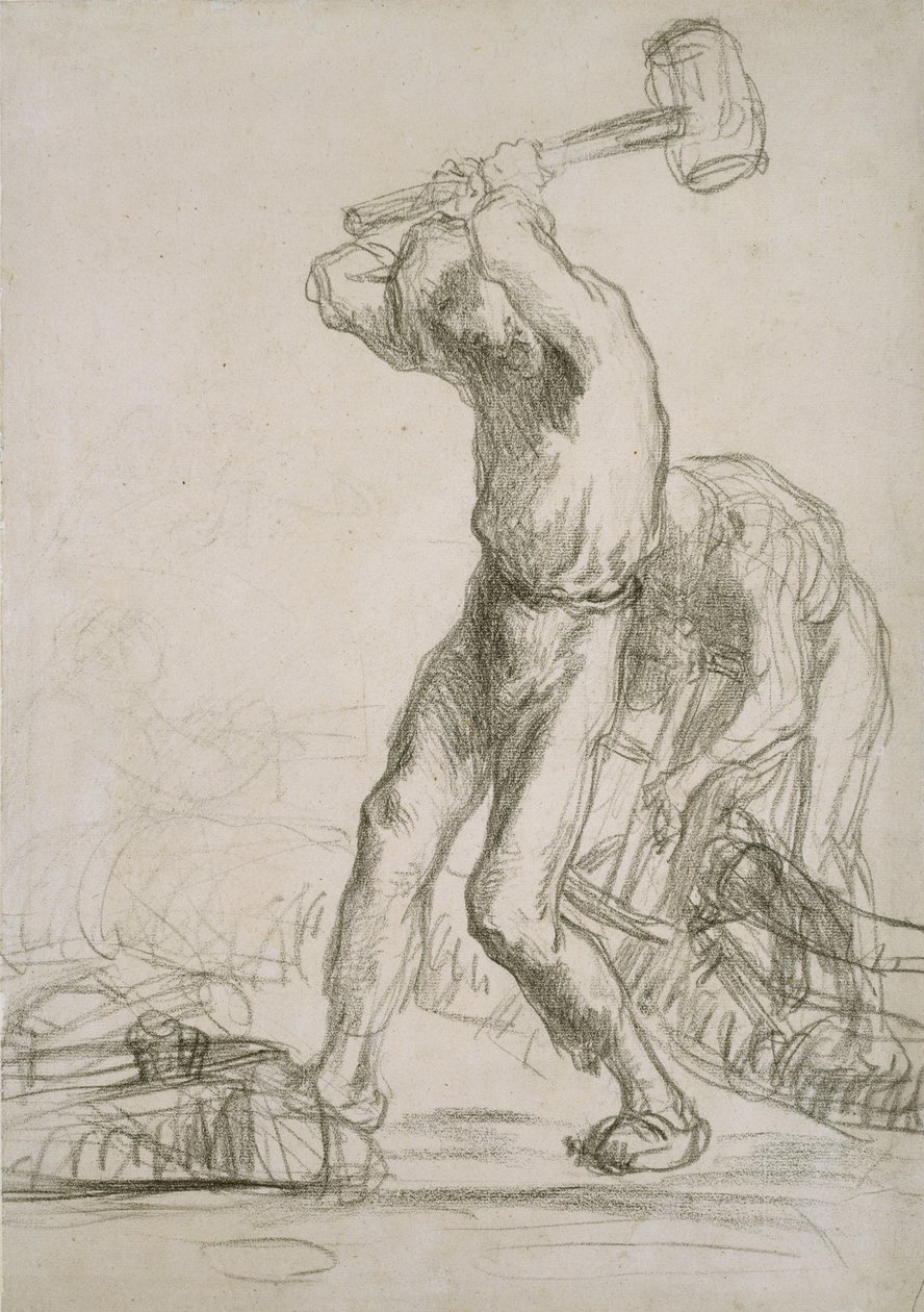 Due contadini che segano e spaccano legna da Jean Francois Millet