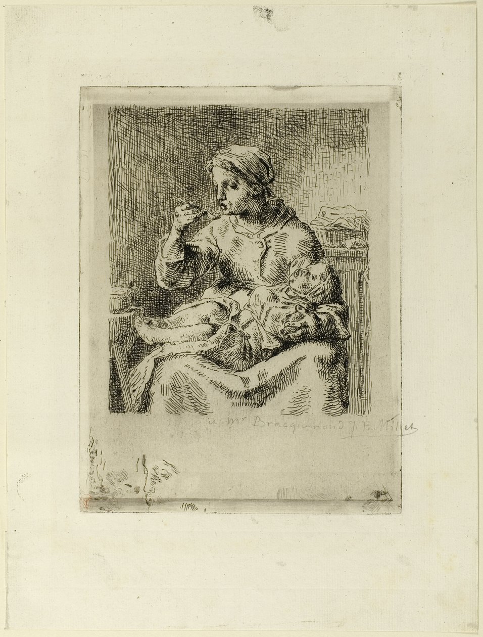 Donna che nutre il suo bambino da Jean Francois Millet