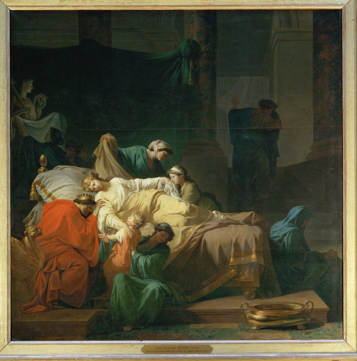 Alceste si dedica alla morte per salvare il marito Admete - Alceste si prepara a morire per il marito Admet ... da Jean François Pierre Peyron