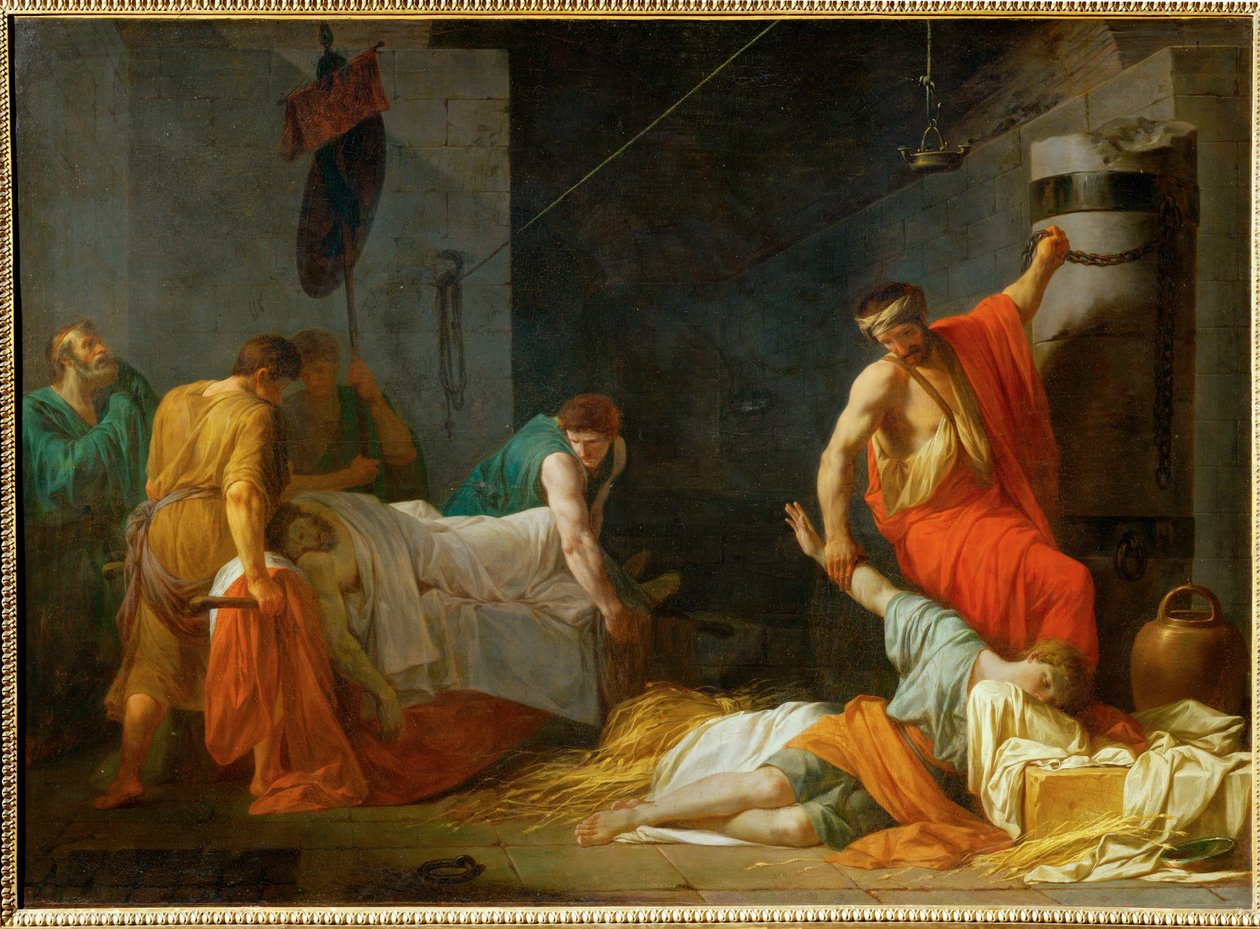 Le esequie di Miltiade - I funerali di Miltiade ... da Jean François Pierre Peyron