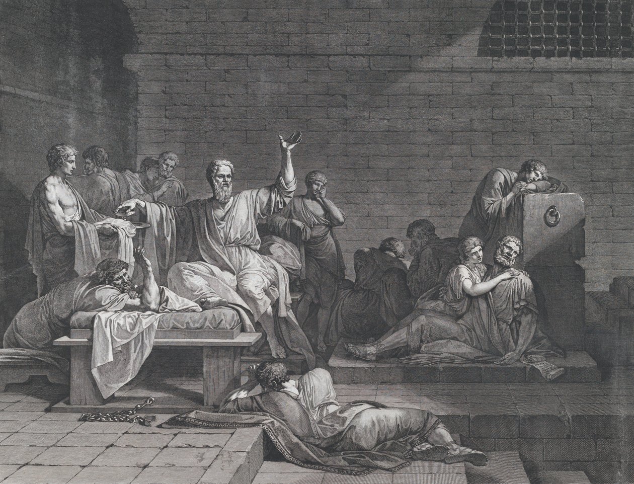 La morte di Socrate da Jean François Pierre Peyron
