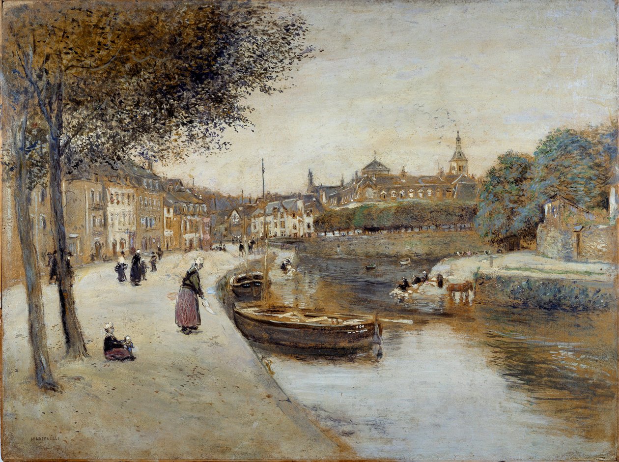 Un canale a Quimperle da Jean Francois Raffaelli