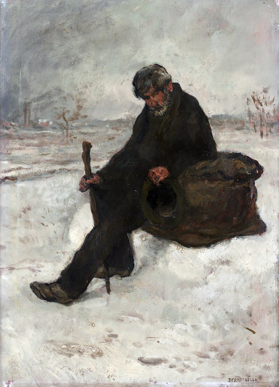 Un filosofo, Cheminot nella neve da Jean Francois Raffaelli
