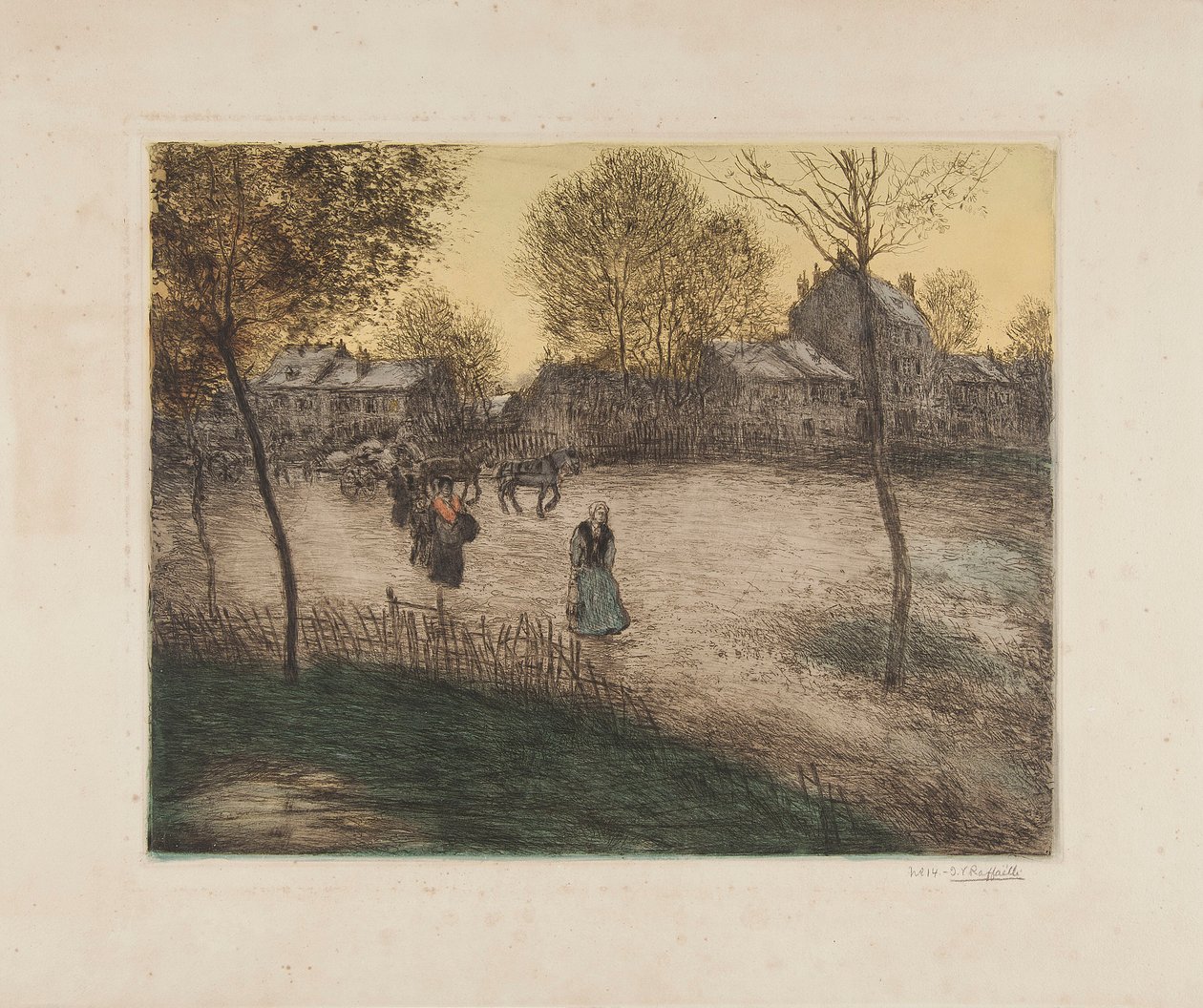 La piazza della rivolta da Jean Francois Raffaelli