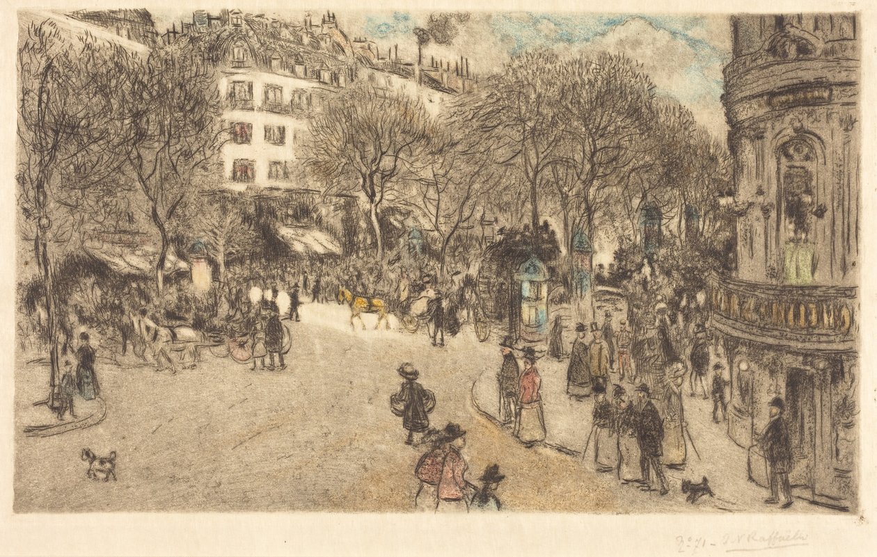 Il Boulevard degli Italiani da Jean Francois Raffaelli