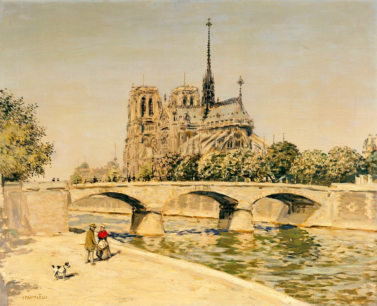 Notre Dame e la Senna da Jean Francois Raffaelli