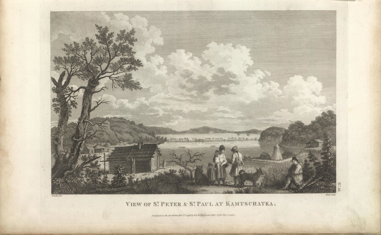 Veduta del porto di Petropavlovsk da Jean Francois de Galaup La Perouse