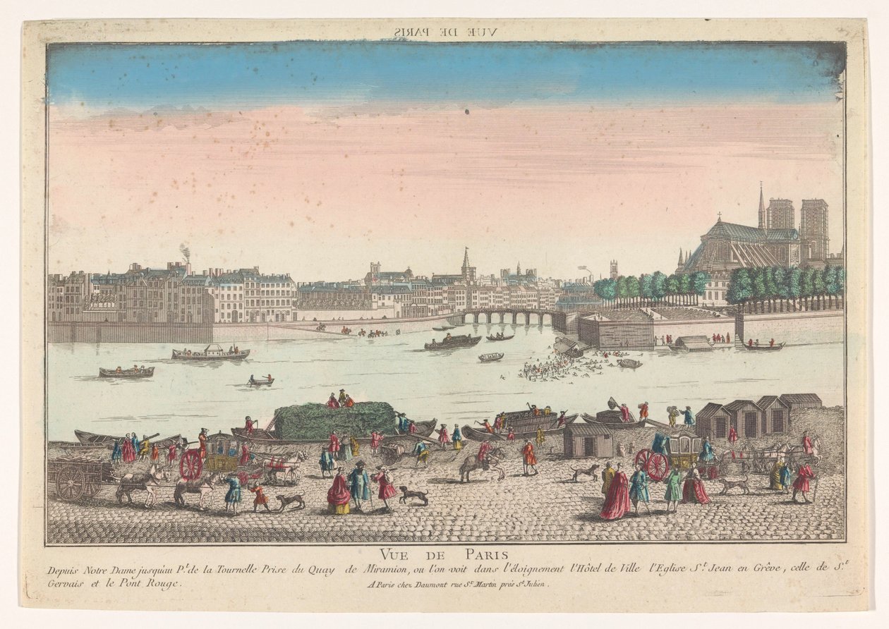 Veduta della città di Parigi dal Quai de Miramion da Jean François Daumont
