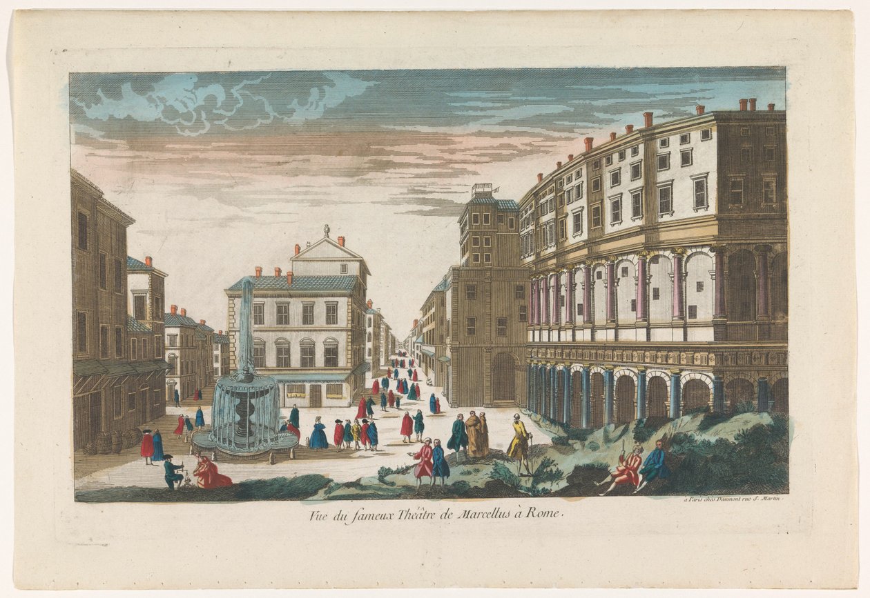 Veduta del Teatro di Marcello a Roma da Jean François Daumont