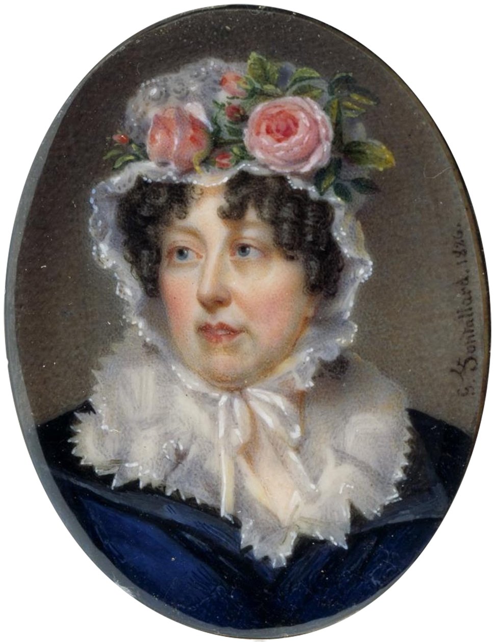 Bracciale con ritratto di Lady Susan Murray da Jean François Gérard Fontallard