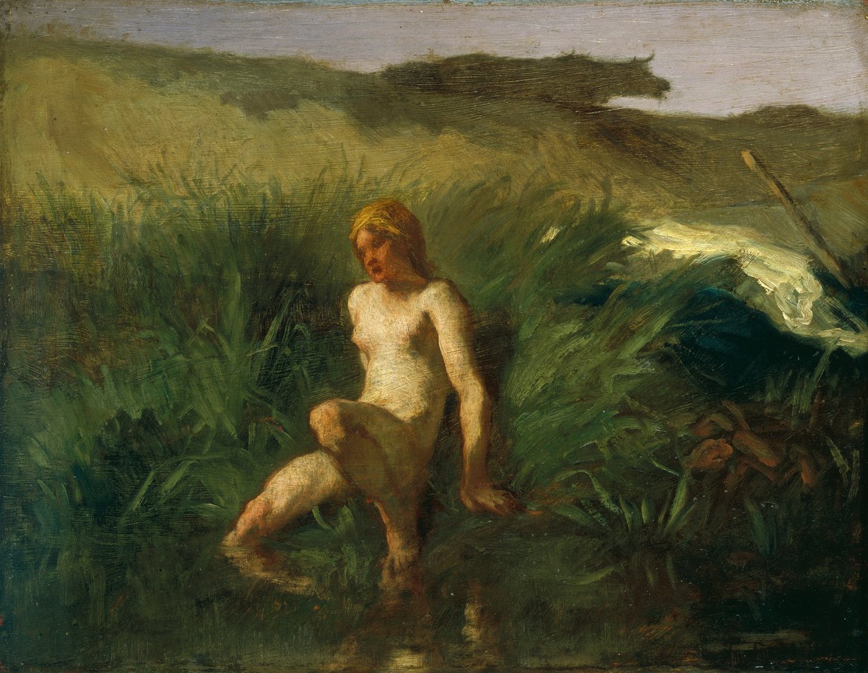 Francese:  La Baigneuse La bagnante da Jean Francois Millet