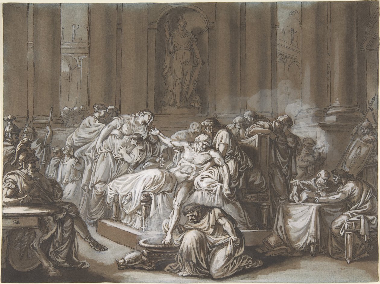 La morte di Seneca da Jean Guillaume Moitte