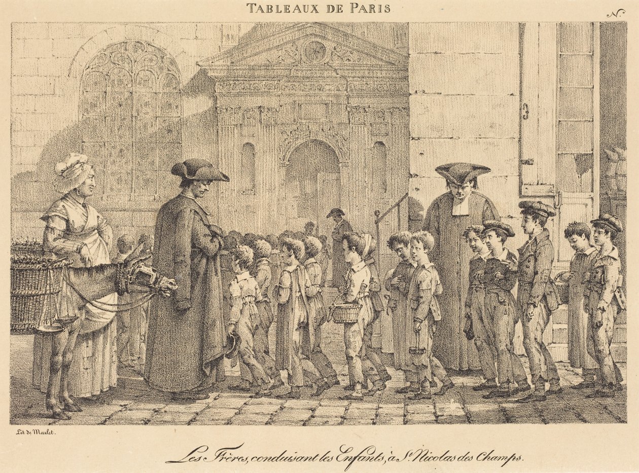 I fratelli conducono i bambini a St. Nicolas des Champs da Jean Henri Marlet